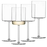 SCHOTT ZWIESEL Weißweinglas Modo (4er-Set), geradlinige Weingläser für Weißwein, spülmaschinenfeste Tritan-Kristallgläser, Made in Germany (Art.-Nr. 119900)