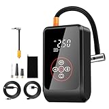 Proypiax Luftpumpe - Reifenluftpumpe Für Auto - Automatisches Abschalten Wiederaufladbare Pumpe Mit LED Display Auto Zubehör Für Camping Lkw Fahrrad Motorrad