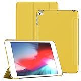 JETech Hülle für iPad mini 5/4 (2019/2015 Modell 5./4. Generation), Schützende Harte Rückenschale Weiche Berührung Tablet Ständerabdeckung, Auto Wachen/Schlafen (Gelb)