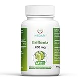 Griffonia – 180 Kapseln Griffonia 200mg Bester Vitalstoff in Premium-Qualität Aminosäure Tagesdosis von nur einer Kapsel ganze sechs Monate Griffonia, eine deutsch-afrikanische Schwarzbohne