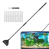 Generisch Aquarium Scheibenreiniger | Fischbecken Reiniger Mit Langem Griff,Langstieliges Reinigungs Werkzeug Schaber Für Terrarium Haus Teich Küche