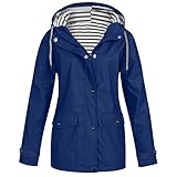 Generisch Regenjacke Damen Wasserdicht Jacke Faltbar Regenmantel Dünne Fahrradjacke Mit Kapuze Leichte Sportjacke Große Größen Outdoorjacke Softshelljacke Regenponcho Regen Mäntel