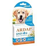 ARDAP Spot On für Hunde über 25kg - Natürlicher Wirkstoff - Zeckenmittel für Hunde, Zeckenschutz Hund, Flohmittel Hund - 3 Tuben je 4ml - Bis zu 12 Wochen nachhaltiger Langzeitschutz