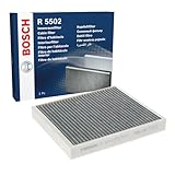 Bosch R5502 Aktivkohle Innenraumfilter - filtert Gerüche, Pollen und Staub - Ersatzfilter für bessere Luftqualität im Fahrzeuginnenraum
