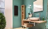 Lineabeta Elektrischer Wandheizkörper (29 x 9,6 x 79 cm) | Serie Caligo, aus Stahl, einfach zu installieren, moderner Stil, hergestellt in Italien, Farbe Anthrazit - matt