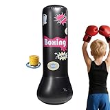 Boxsack, Blow Up Sandbag, Anti-Tipping Inflatable Boxing Toy 25,59 x 47,24 Zoll für Kinder, Fitness, Training, Zuhause, Indoors, Fitnessstudio, Workplace, Active Play und Training Spaß