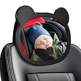 Spiegel Auto Baby Rückbank, Autospiegel Baby Rücksitz, Rücksitzspiegel für Babys, Rücksitz Rückspiegel mit Schnalle Clips, Universeller Kinder Rückspiegel Auto