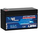 NRG PREMIUM Stützbatterie 12V 1,2Ah N000000004039 Backup Batterie AGM Akku Longlife Technologie Verschlossen Wartungsfrei
