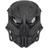 Gunyoo Taktische Airsoft Maske Full Face Alien Paintball Maske mit Brille für Halloween Cosplay Film Requisiten Paintball CS Spiel