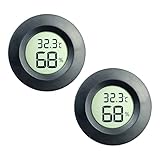 ZHITING 2Pack Thermometer Innen,Thermometer Digital Mini-Hygrometer-Thermometer Digitaler LCD-Monitor Innen-Außen-Feuchtemessgerät für Luftbefeuchter Keller Babyzimmer Fahrenheit oder Celsius