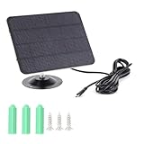 Osmond 10 W 5 V Solarpanel-Ladegerät-Set, IPX6, wasserdicht, verstellbar, um 360 Grad verstellbar, für Dome-Überwachungskamera, Mini-Kamera