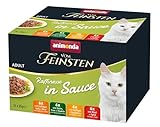 vom Feinsten Katzenfutter nass Raffinesse Sauce (24 x 85g), Katzen Nassfutter ohne Zucker und Soja für ausgewachsene Katzen von animonda mit frischen fleischlichen Zutaten, praktische Portionsbeutel