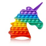ZADAWERK® POP IT! Sensory Fidget Toy – Einhorn Regenbogen – Push Pop Spielzeug – Bubble Push – Anti Stress – Konzentration – optischer, haptischer, akustischer Spaß mit Relax-Faktor