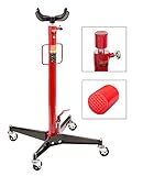 Getriebeheber 500KG Motorheber hydraulik | Arbeitshöhe: 112cm - 188cm | stufenlos regulierbar | 4 kugelgelagerte Lenkrollen | Spannweite 33cm | hydraulisch + Rund Adapter