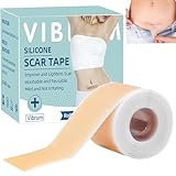 Silikonpflaster Für Narben(1.6'' x 60''-1.5M), Silicone Scar Tape, Silikon Narbenpflaster, Wiederverwendbare Silikon-Narbenband für C-Sektion, Operationen, Verbrennungen, Keloid & Akne, Hautfreundlich