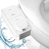 WyldSenc Bidet Einsatz für Toilette, Po Dusch WC Aufsatz, Nicht-Elektrischer, selbstreinigende Doppeldüse für Frontal & Rear Wäsche, Kaltes Wasser, Einstellbarer Druck, 3/8 Zoll