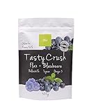 Elixi TastyCrush gemahlene Leinsamen mit Geschmack 300g - Leinsamen geschrotet, Flaxseed Powder mit Omega 3, glutenfrei (Blaubeeren)