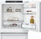 SIEMENS KU21RADE0, iQ500 Smarter Unterbau-Kühlschrank ohne Gefrierfach, 82 x 60 cm Nische, 134 L, hyperFresh Schublade, Flaschenhalter, Sehr leise 35 dB, softClose Flachscharnier mit Softeinzug