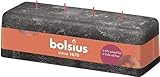 Bolsius anthrazit rustikal 4-Docht-Kerze 80/250/90 (51 Stunden) Eco Shine Stormy Grey
