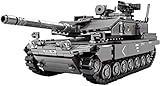 Technik Panzer Bausteine Modell, 898 Teile Militär Panzer Bausteine Konstruktionsspielzeug, Army Militär Panzer Modellbausatz Bausatz Spielzeug kompatibel mit Lego Technik (0104)