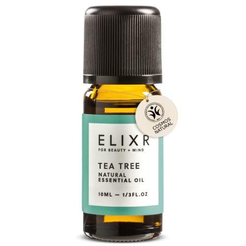 ELIXR – Teebaumöl zur Bekämpfung von Hautunreinheiten, überschüssigem Talg, Pickeln & Akne – 100% naturreines ätherisches Öl aus Teebaumblättern – zertifizierte Naturkosmetik aus Deutschland (10 ml)
