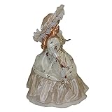 Perfeclan 40cm Viktorianisches Weibliches Puppenmodell Im Weißen Hochzeitskleid Hauptdekor, Beige