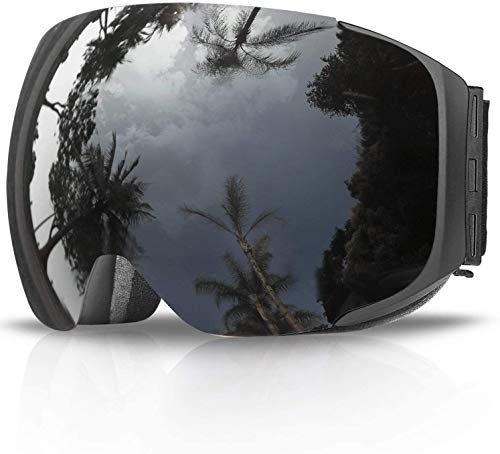 Skibrille,eDriveTech Ski Snowboard Brille Brillenträger Schneebrille Snowboardbrille Verspiegelt- Für Skibrillen Damen Herren - OTG UV-Schutz Anti Fog Verbesserte Belüftung für Skifahren, Snowboarden