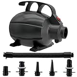 DAJASD Elektrische Luftpumpe, 600W Sup Pumpe Elektrisch, Elektrische Pumpe mit 5 Düsen, Luftmatratze für Aufblasen Ablassen,Airtrack Matte, Schwimmringe, Boote, Aufblasbarer Pool, SUP Board