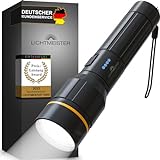 LICHTMEISTER® Taschenlampe (2000 Lumen, 5000 mAh Akku) - Taschenlampe LED aufladbar - LED Taschenlampe extrem Hell