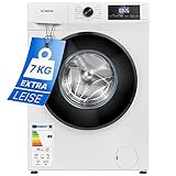 Bomann Waschmaschine 7kg | max. 1400 U/min | 10 Jahre Motor-Garantie | robuster, leiser & langlebiger Invertermotor | 15 Waschprogramme | LED-Display | Washing Machine mit Dampffunktion | WA 7174