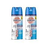 Sagrotan Hygiene-Spray (Aerosol) Desinfektionsspray (für Textilien und Oberflächen im Haushalt, Sprühflasche im praktischen Vorteilspack) 2 x 400 ml