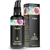 Arganöl BIO kaltgepresst - 100% rein & natürlich - Arganöl Haare für Haarwachstum - Gegen trockene Kopfhaut - Haaröl trockenes Haar - Hair Growth Oil, Argan Oil 100ml -Satin Naturel