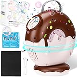 UCAMP Seifenblasenmaschine Kinder,Seifenblasen Blasenmaschine,Elektrisches Blasenspielzeug,Bubble Machine Automatischer 90°/360°Drehbar für Outdoor,Hochzeit,Geburtstag Party,Geschenke für Kinder