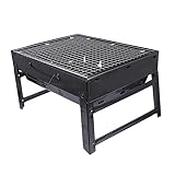 BESTonZON Professioneller Tragbarer Holzkohlegrill Klappbar für Outdoor Camping und Picknick Einfache Handhabung Gleichmäßige Hitzeverteilung Bbq Grillgerät für Unterwegs