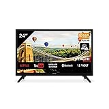 Hitachi 24HE2202 24 Zoll 61cm Smart AndroidTV WiFi Bluetooth HD LED DVB-S2/C/T2 - [12 und 220 Volt Betrieb möglich - ideal auch fürs Camping]