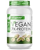 Vegan 7K Protein - 1kg - Pistazie - Rein pflanzliches Eiweißpulver mit Reis-, Mandeln-, Soja-, Erbsen-, Hanf-, Cranberry-, Sonnenblumenprotein
