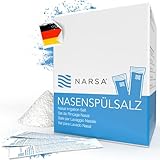 NARSA Nasenspülsalz 60er Pack – Vorratspackung mit Nasensalz für Nasendusche – Nasenspülsalz ohne Konservierungsstoffe – 60 Beutel mit je 2,25g Nasenspülung-Salz – Nasendusche-Salz – Made in Germany