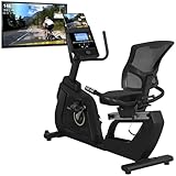 Skandika Liege-Ergometer P14 Comfort | Heimtrainer Fahrrad mit 32 Widerstandsstufen, bis 150 kg und 190 cm, Bluetooth, App-Konnektivität, leise, LCD-Display | Ergometer, Fitnessbike für zuhause
