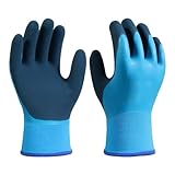 Thermo Arbeitshandschuhe Herren Latex Wasserfeste Handschuhe Kältebeständig Isolierte Thermo Arbeitshandschuhe Mit Latex Beschichtung Isolierte Handschuhe Für Autowäsche, Gartenarbeit, Angeln