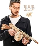 ROKR 3D Holzpuzzles für Erwachsene - Gummiband Spielzeug Tommy Gun-Modellbausätze zum Bauen für Erwachsene - Holzpuzzles Erwachsenen-Hobbys für Männer - Geschenkidee für Weihnachten