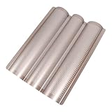 KICHOUSE 1 Stück Baguette-Form Backschalen für Ofen Sandwich-Brot Zinn Nicht -STiCK Backform mit drei Schlitzen Backwerkzeug einfach Antihaft-Beschichtung Golden