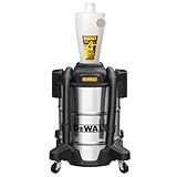 DEWALT Staubabscheider mit 10 Gal Edelstahltank, 99,5% Effizienz Zyklonstaubsammler, Hochleistungszyklus-Pulversammlerfilter, Staubzyklonsammler, DXVCS003, Weiß, 1 Unit