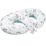 Bellochi Growing in style Stillkissen Zwillinge, Stillkissen XXL, Nursing Pillow - Schwangerschaftskissen, Stillkissen groß, Stillhörnchen Baby - Multifunktionale Zwillingsstillkissen Animaland