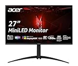 Acer Nitro XV275KP3 Gaming Monitor 27 Zoll (69 cm Bildschirm) 4K (UHD), 160Hz DP/Type-C, 144Hz HDMI, 1ms (GTG), 2xHDMI 2.1, DP 1.4, höhenverstellbar, drehbar, DP/HDMI FreeSync Premium