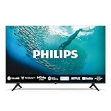 PHILIPS 55PUS7009 4K LED Smart TV - 55-Zoll Display mit Pixel-präziser Ultra HD Titan OS Plattform und Dolby Atmos-Klang. Funktioniert mit Alexa und Google Sprachassistent – Schwarz