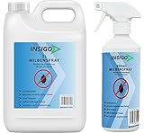 Insigo Milbenspray 2L + 500ml | Milbenspray gegen Krätze | Milbenspray für Matratzen | Milben Spray für Innen & Aussen, Wasserbasis, Geruchlos