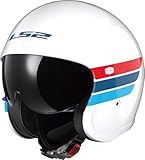LS2 Spitfire II Retro OF599 Helm weiß/blau | Verkauf | Ratsche | Kunststoff | passend für (XS)