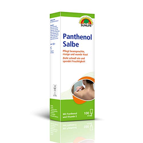SUNLIFE Panthenol Salbe: Wund und Heilsalbe, Pflege & Schutz für rissige und wunde Haut, Vitamin E, 100ml