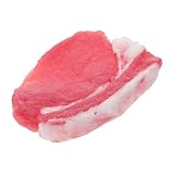 OUNONA Simulierte Rohe Schweinefleischscheiben Steak realistisches Spielfutter künstliches Fleisch gefälschte Lebensmittel realistisch lebensechtes Kunstfleischmodell PVC