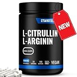 L-Arginin + L-Citrullin - 180 Kapseln - Hochdosiert 1096 mg pro Kapsel - Citrullin + Arginin Base - GIGA CAPS - Premium Aminosäuren-Vegan -